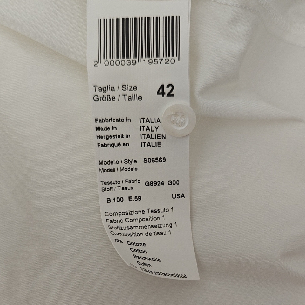 Peserico White Shirt with Gray Detail - Picture 7 of 7